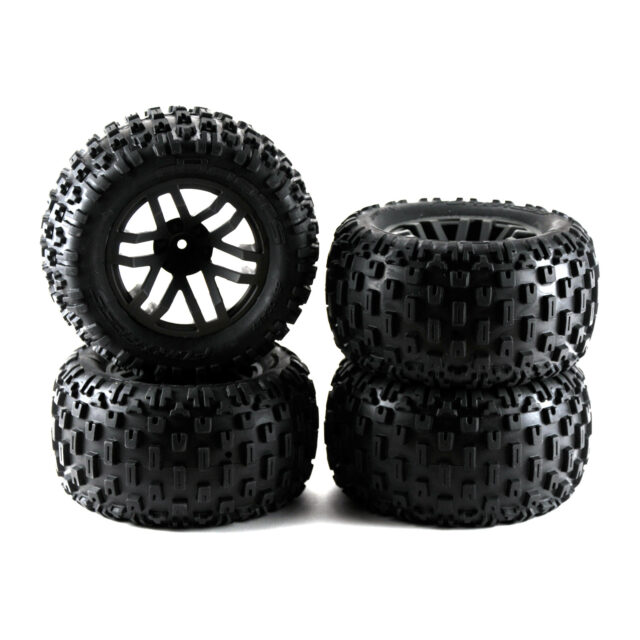 Arrma Granite V3 4X4 3S BLX Wheels Tires Set Glued dBoots Fortress MT ARA550086