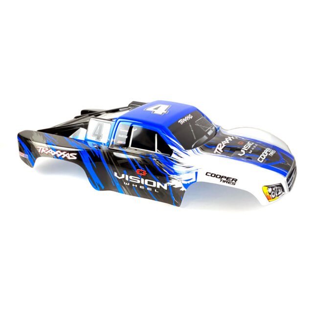 Traxxas Slash 4X4 VXL Blue Vision Edition Body Shell Painted Decals Applied