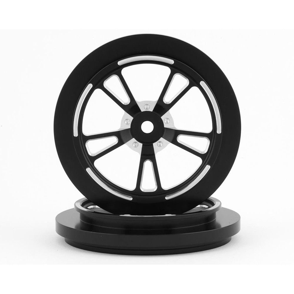 SSD RC V Spoke 2 2 2 7 Narrow Front Drag Wheels Black 2 SSD00533 ssd-rc-v-spoke-2-2-2-7-narrow-front-drag-wheels-black-2-ssd00533